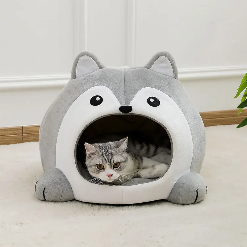 Grey Cat Enclosed Bed (Low Stock)