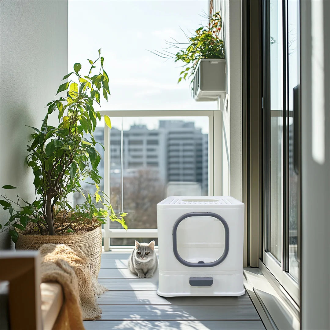 Litter Cupboard with Pull-Out Tray
