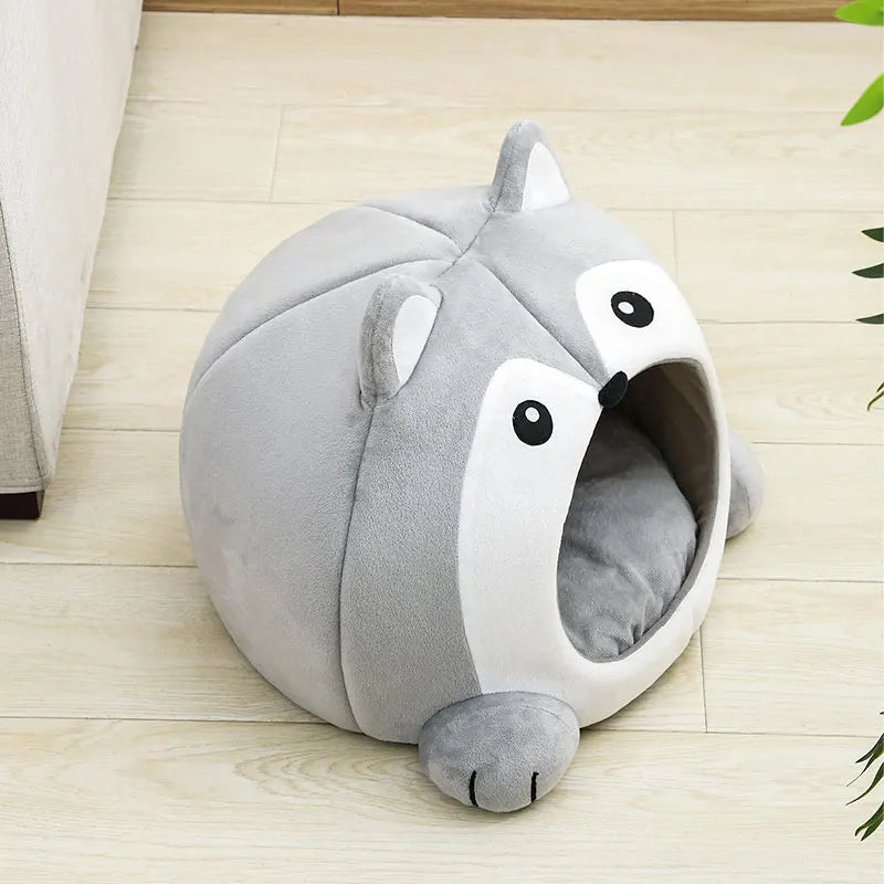 Grey Cat Enclosed Bed (Low Stock)