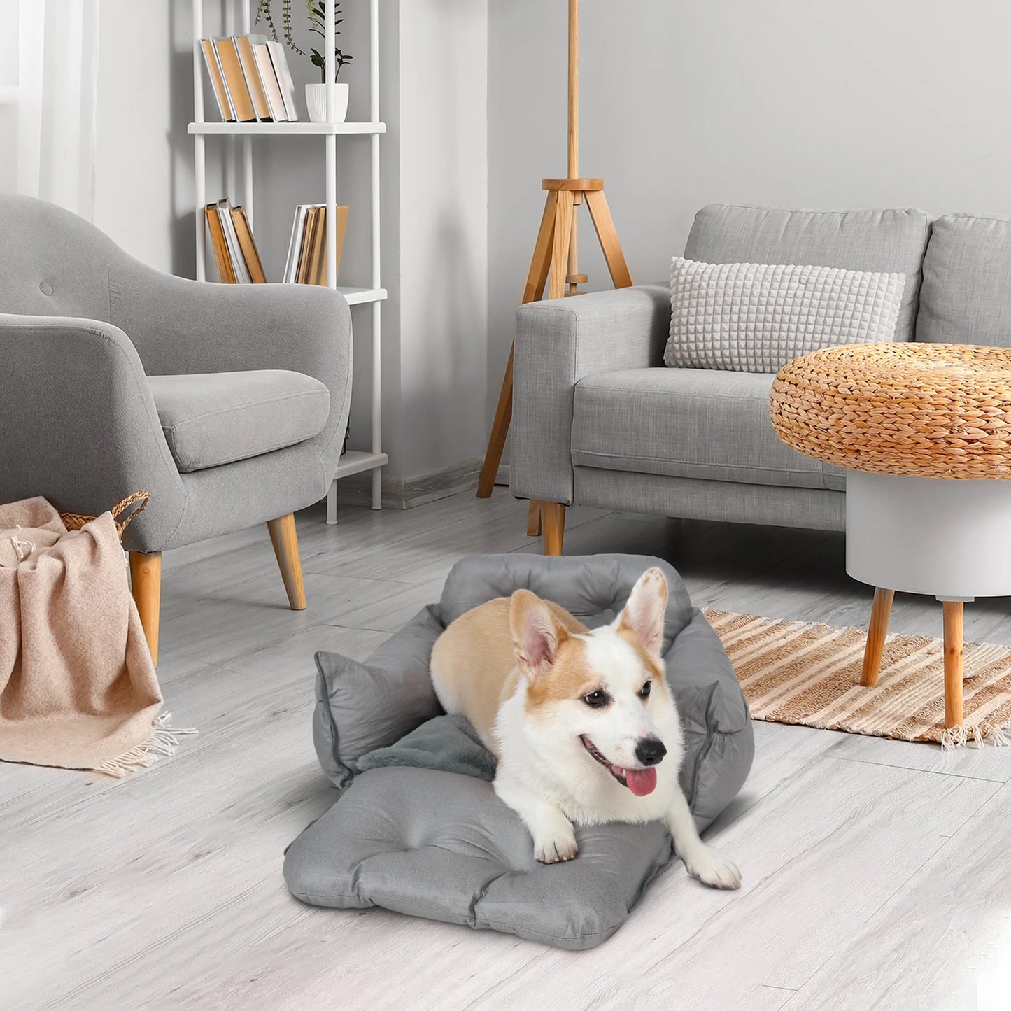 Portable Dog Car Seat Carrier with Safety Belt