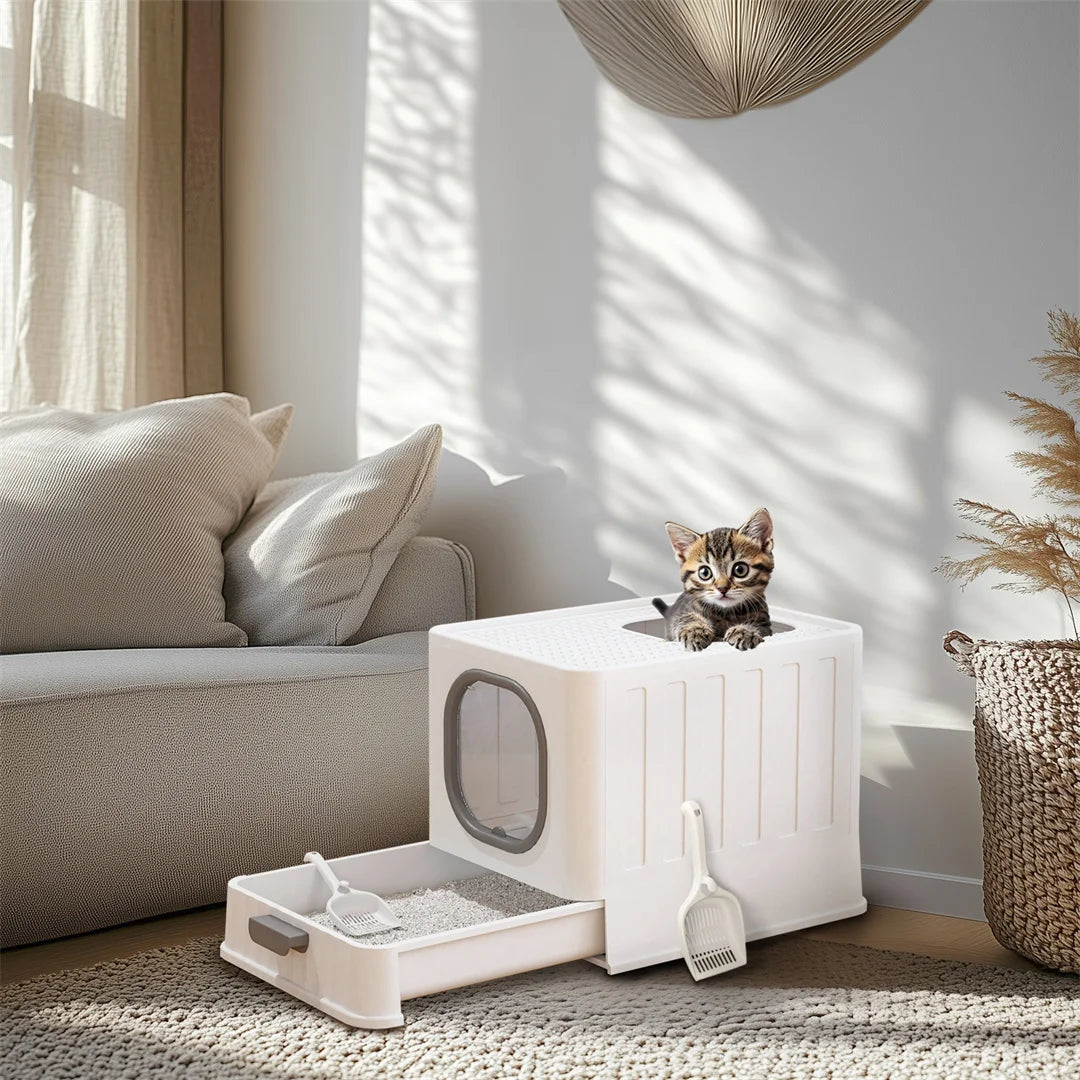 Litter Cupboard with Pull-Out Tray