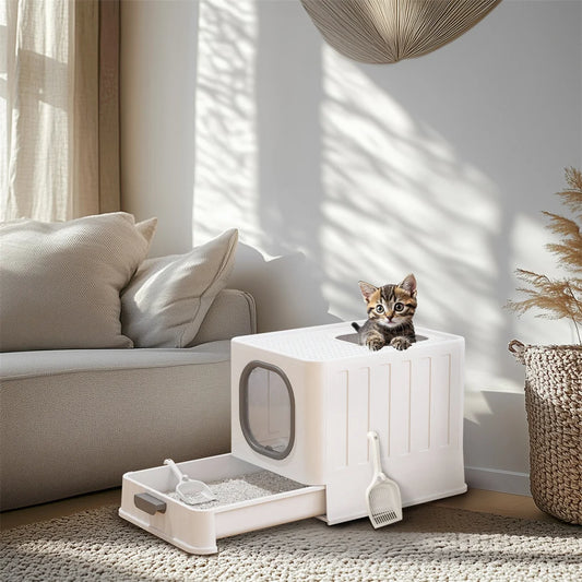 Litter Cupboard with Pull-Out Tray