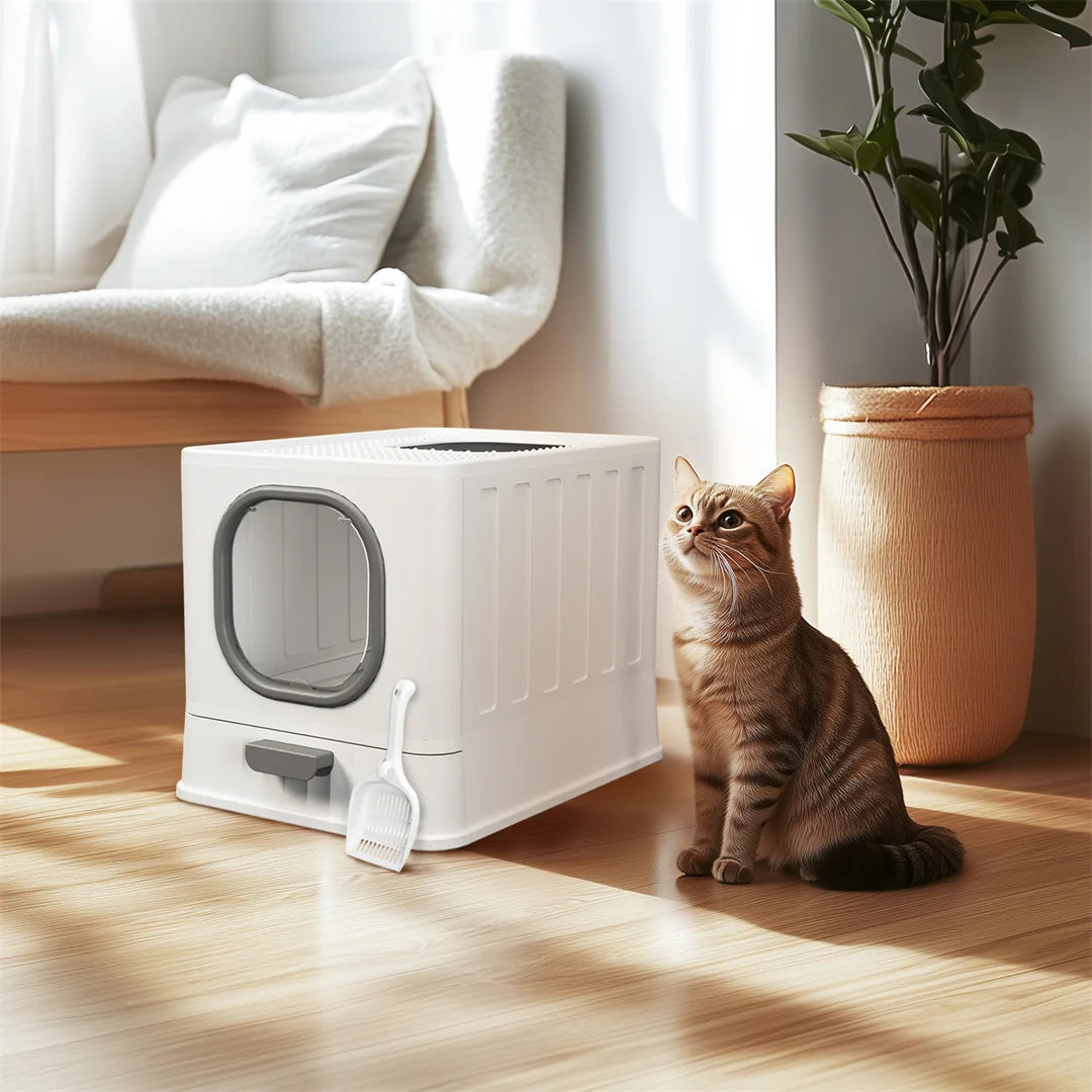 Litter Cupboard with Pull-Out Tray