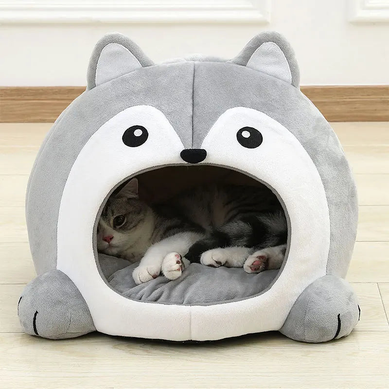 Grey Cat Enclosed Bed (Low Stock)